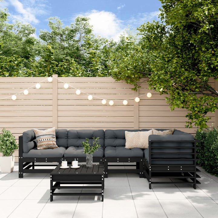 Set Mobilier De Grădină Cu Perne, 6 Piese, Lemn De Pin Tratat