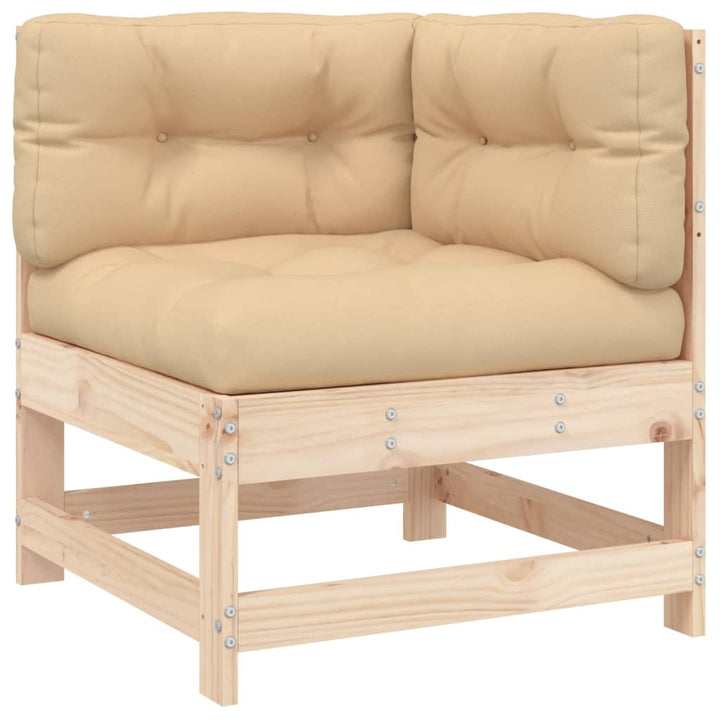 Set Mobilier De Grădină Cu Perne, 5 Piese, Lemn Masiv