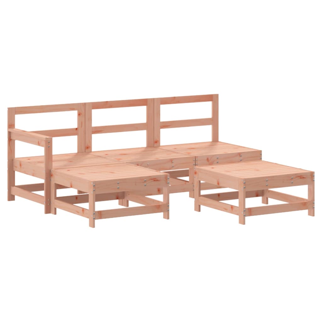 Set Mobilier De Grădină Cu Perne, 5 Piese, Lemn Masiv Douglas