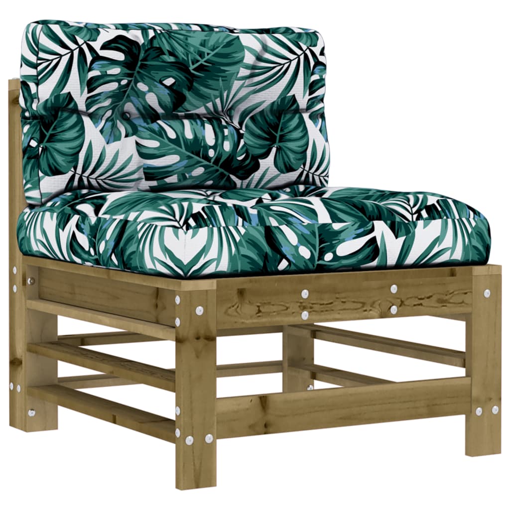 Set Mobilier De Grădină Cu Perne, 10 Piese, Lemn De Pin Tratat