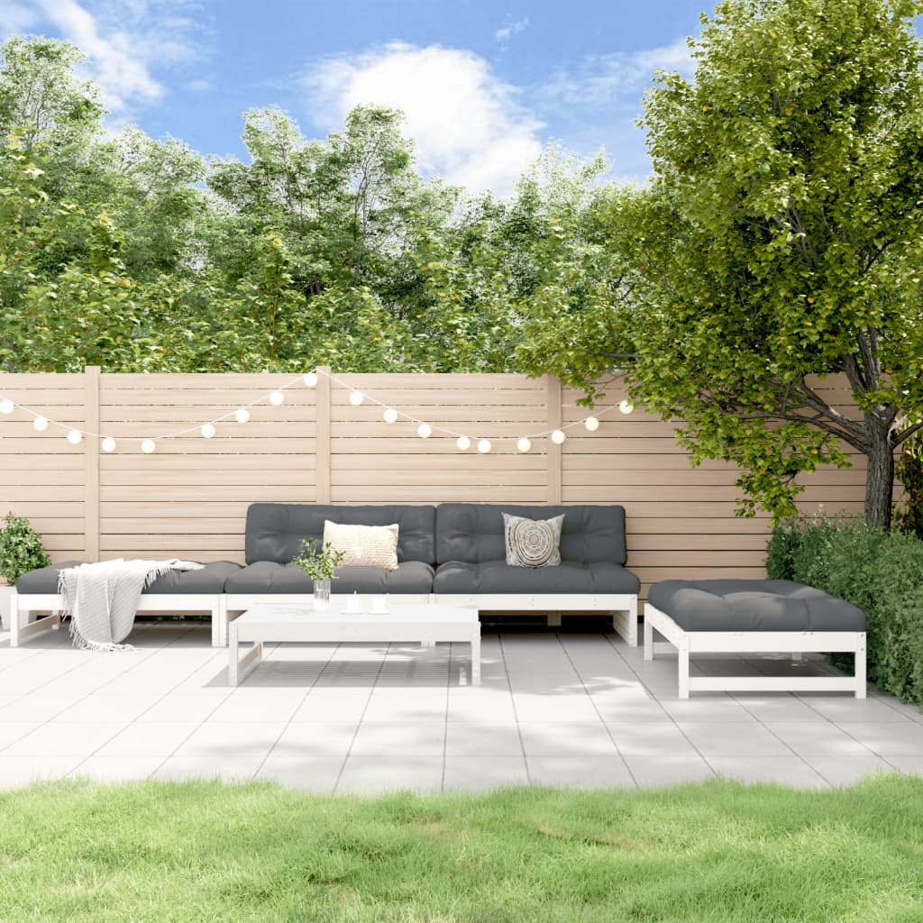 Set Mobilier De Grădină Cu Perne, 5 Piese, Lemn Masiv