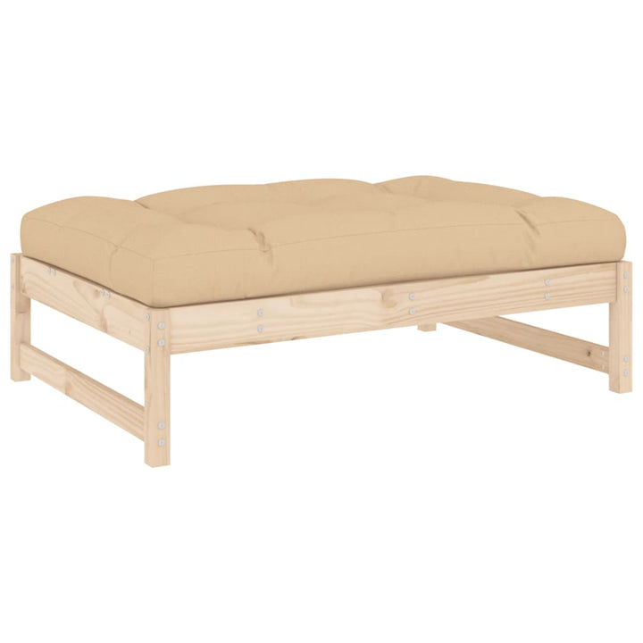 Set Mobilier Relaxare De Grădină & Perne 6 Piese Lemn Masiv Pin