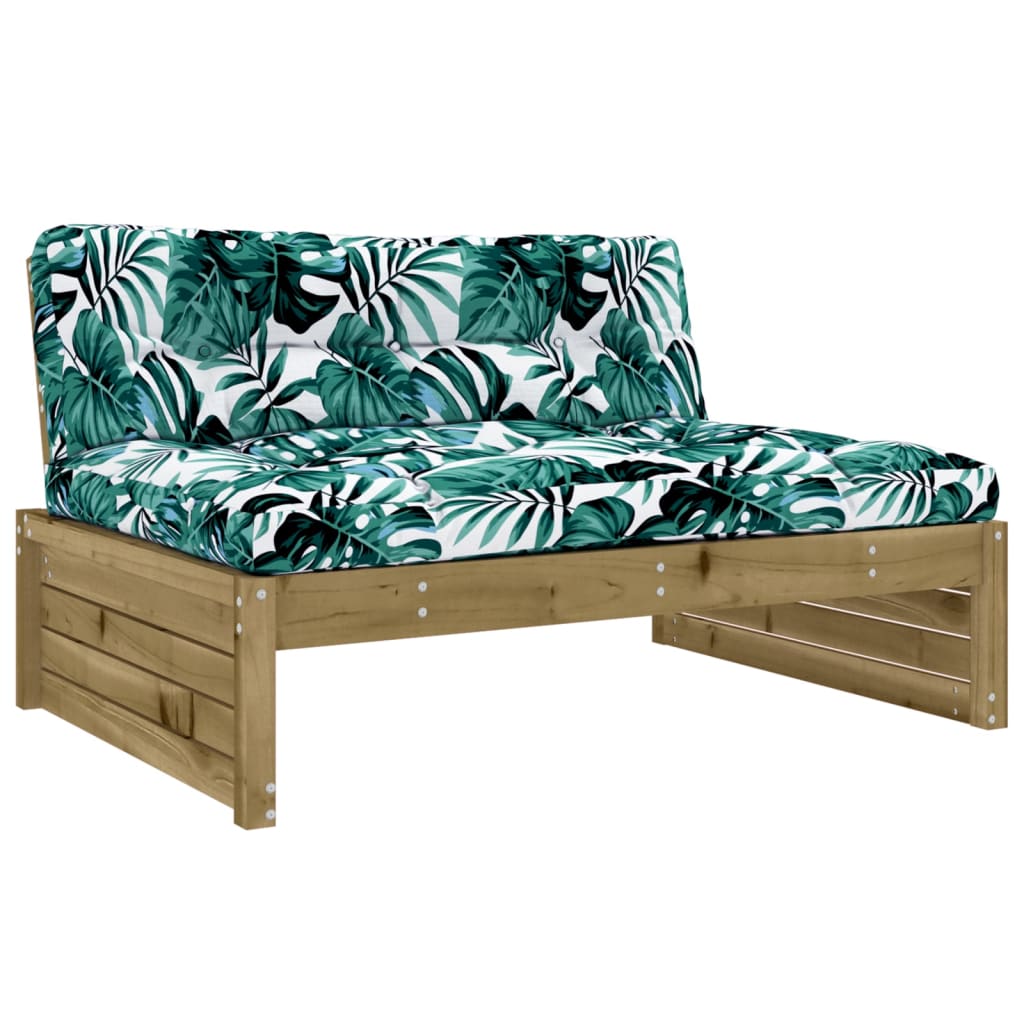 Set Mobilier De Grădină Cu Perne, 2 Piese, Lemn De Pin Tratat