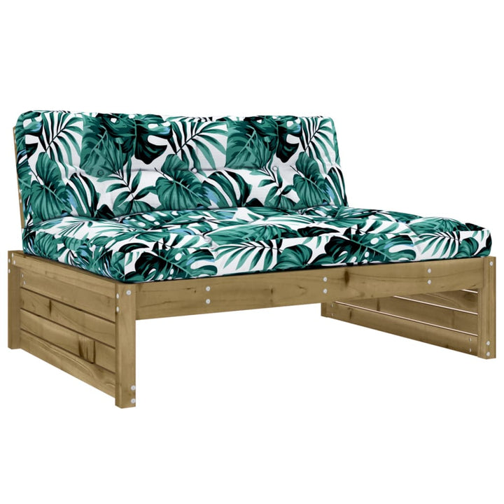 Set Mobilier De Grădină Cu Perne, 2 Piese, Lemn De Pin Tratat