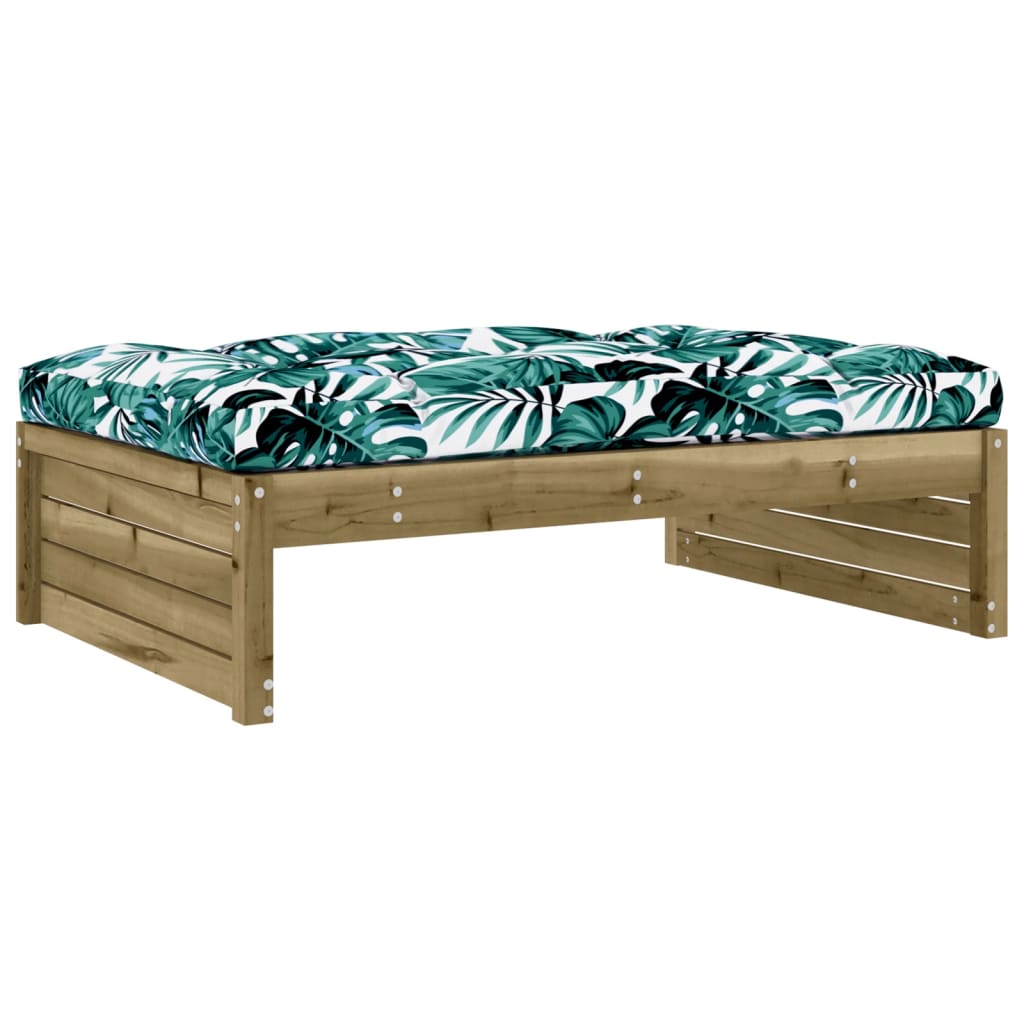 Set Mobilier De Grădină Cu Perne, 2 Piese, Lemn De Pin Tratat