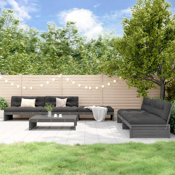 Set Mobilier De Grădină Cu Perne, 6 Piese, Lemn De Pin Tratat