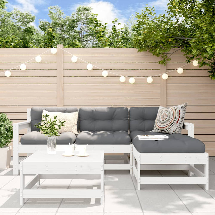 Set Mobilier Relaxare De Grădină 5 Piese Lemn Masiv De Pin