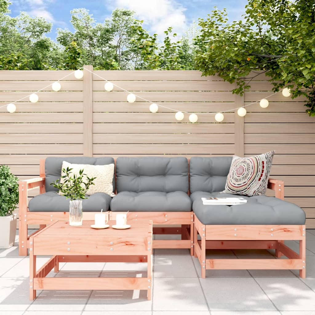 Set Mobilier Relaxare De Grădină 5 Piese Lemn Masiv De Pin