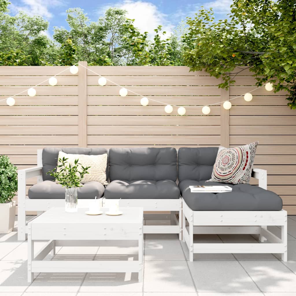 Set Mobilier Relaxare De Grădină 5 Piese Lemn Masiv De Pin