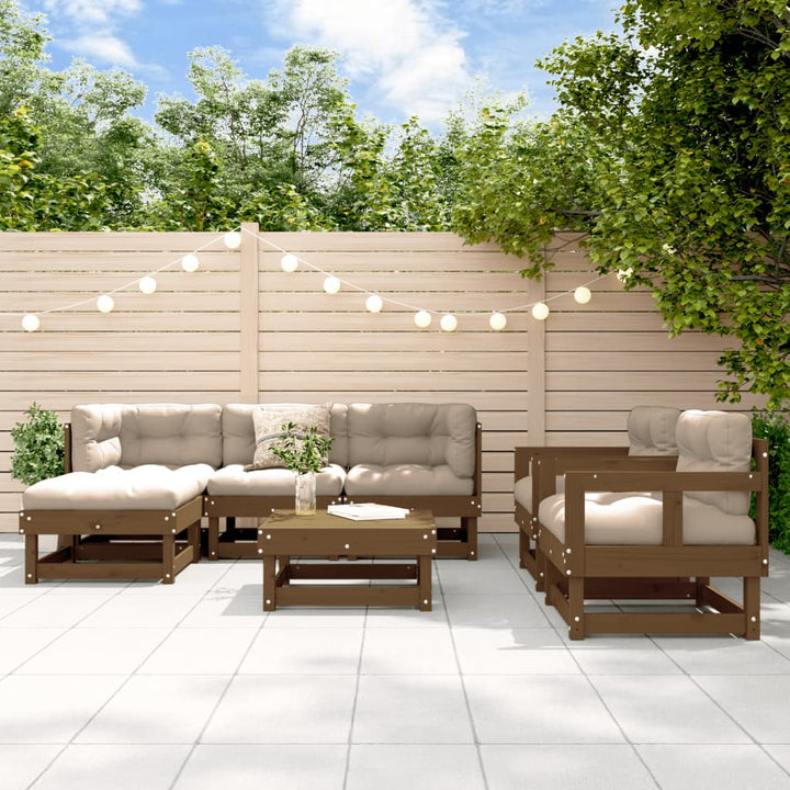 Set Mobilier De Grădină, 7 Piese, Lemn De Pin Tratat