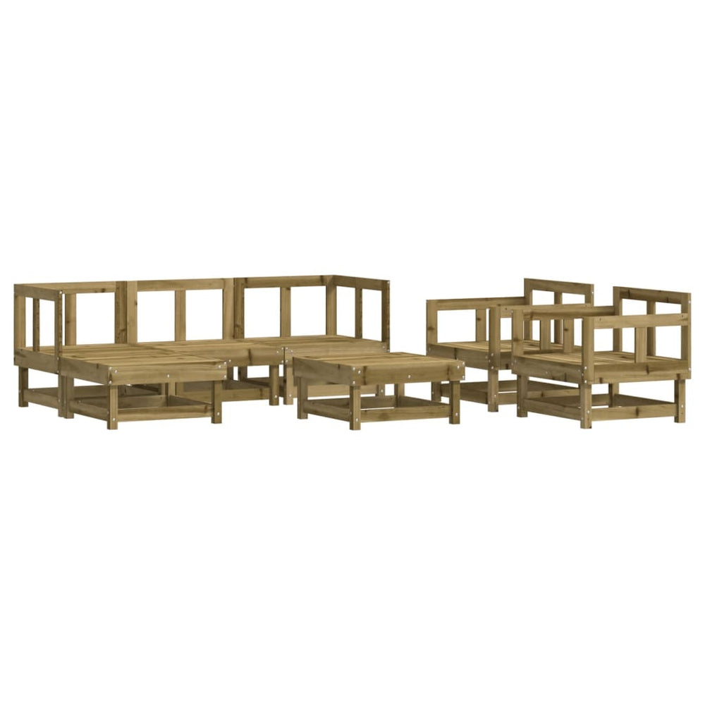 Set Mobilier De Grădină, 7 Piese, Lemn De Pin Tratat