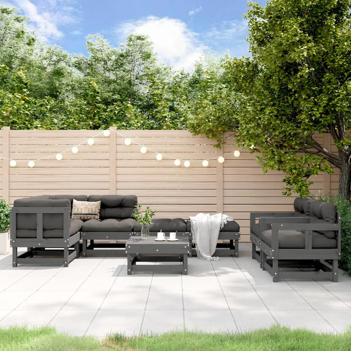 Set Mobilier Relaxare De Grădină, 8 Piese, Lemn De Pin Tratat
