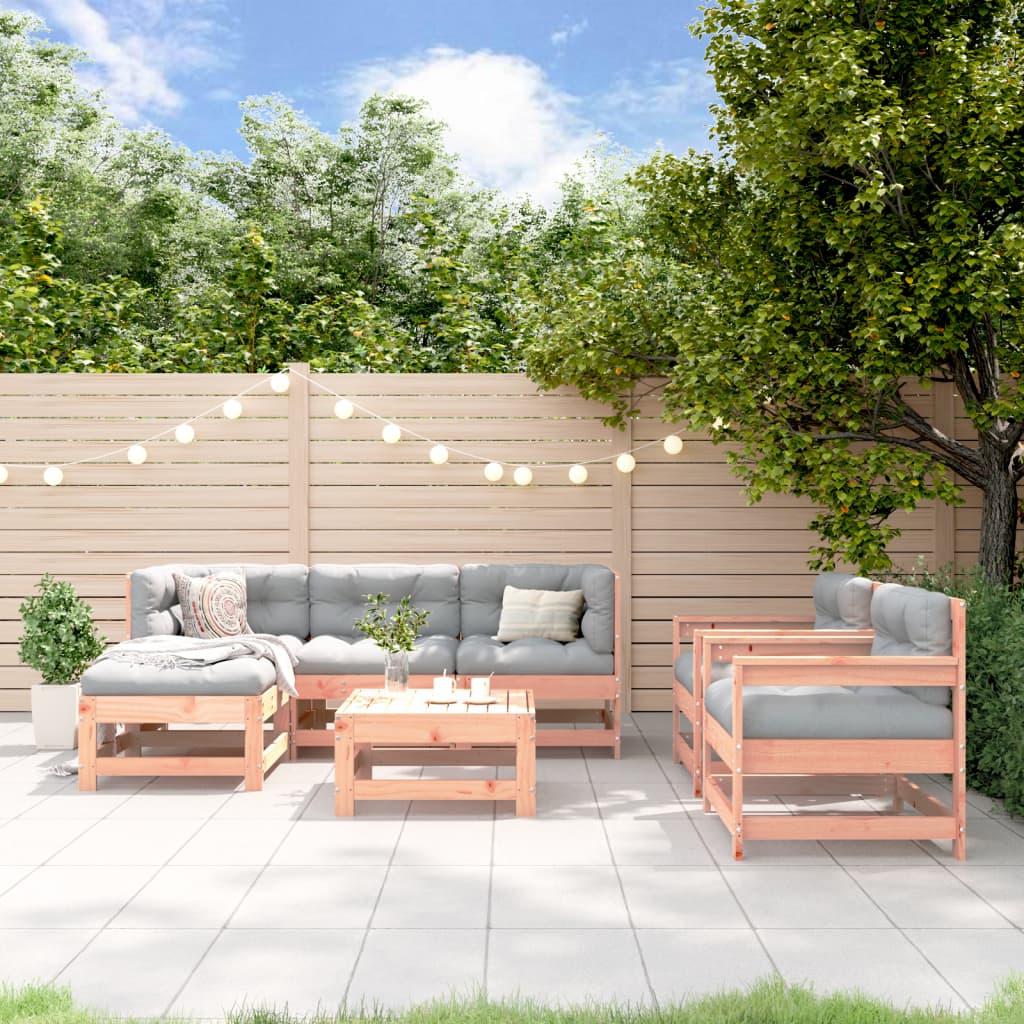 Set Mobilier De Grădină, 7 Piese, , Lemn Masiv De Pin