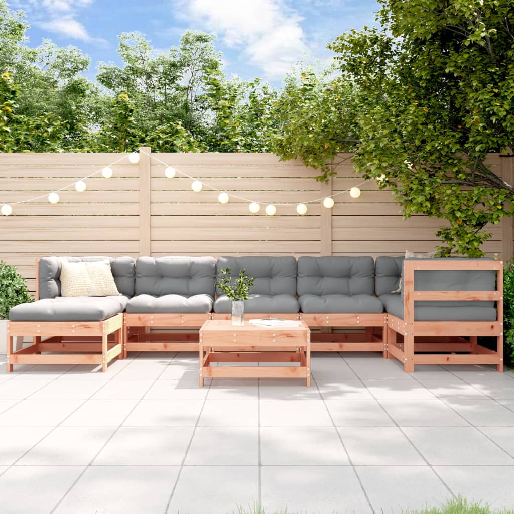 Set Mobilier Relaxare Grădină, 8 Piese, Lemn Masiv De Pin