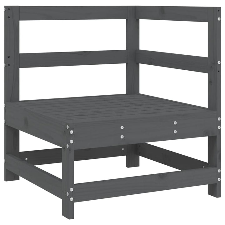 Set Mobilier Relexare De Grădină, 6 Piese, Gri, Lemn Masiv Pin
