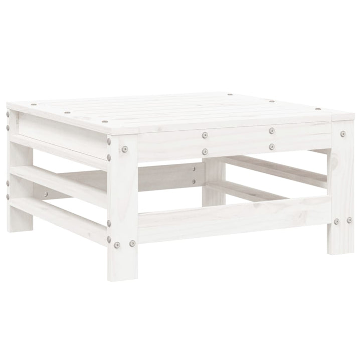 Set Mobilier De Grădină, 6 Piese, Alb, Lemn Masiv Pin