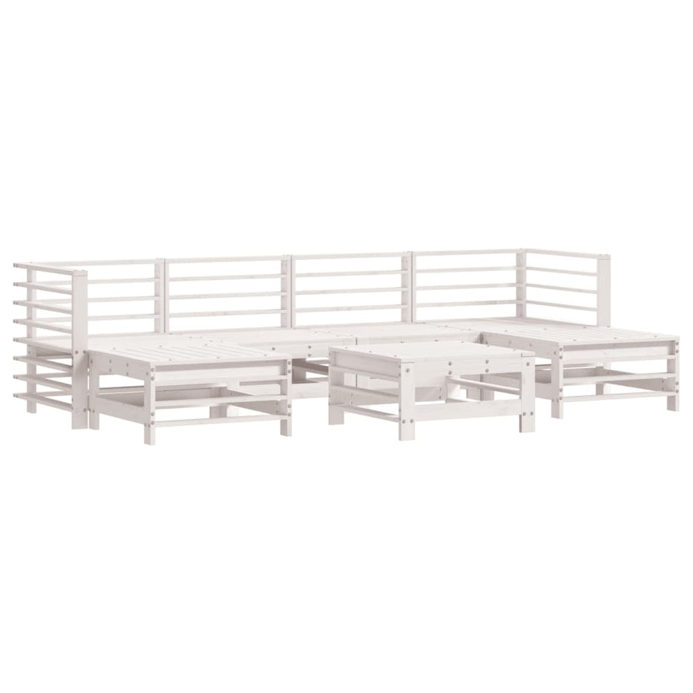 Set Mobilier De Grădină, 7 Piese, , Lemn Masiv De Pin