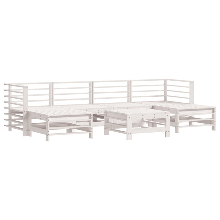 Set Mobilier De Grădină, 7 Piese, , Lemn Masiv De Pin
