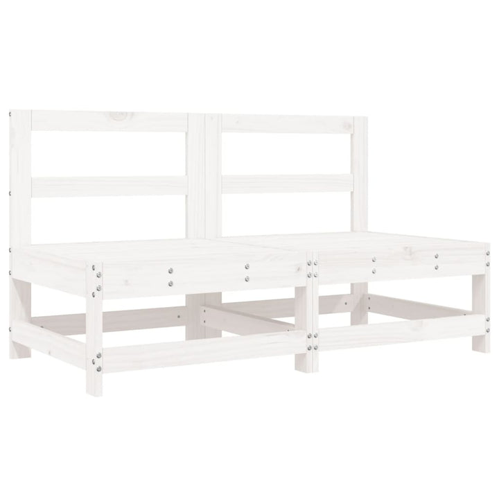 Set Mobilier De Grădină, 6 Piese, Alb, Lemn Masiv Pin