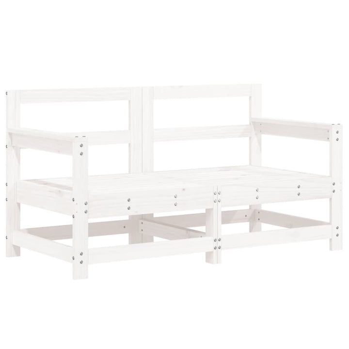 Set Mobilier De Grădină, 6 Piese, Alb, Lemn Masiv Pin