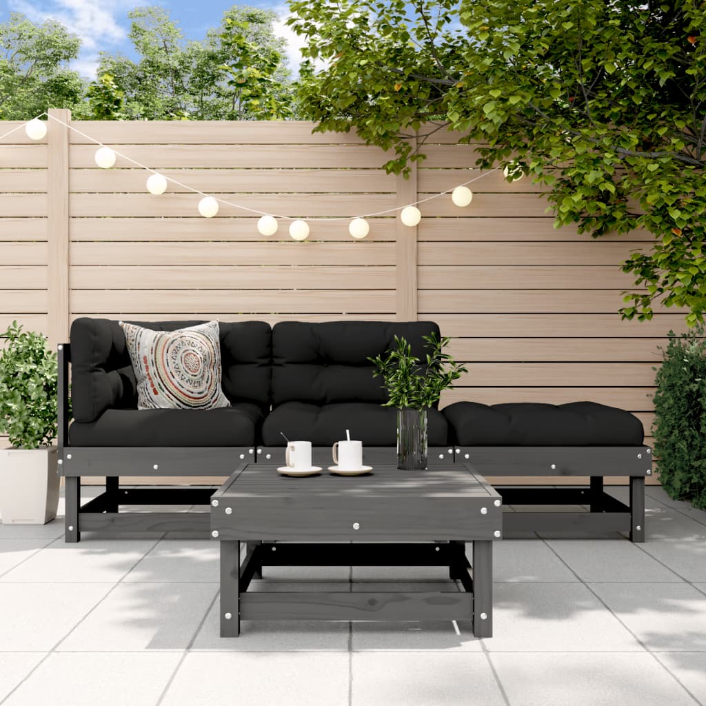 Set Mobilier Relaxare De Grădină, 4 Piese, Lemn De Pin Tratat