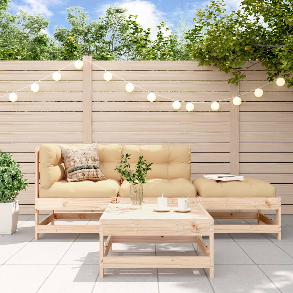Set Mobilier Relaxare Grădină, 4 Piese, Lemn Masiv Douglas