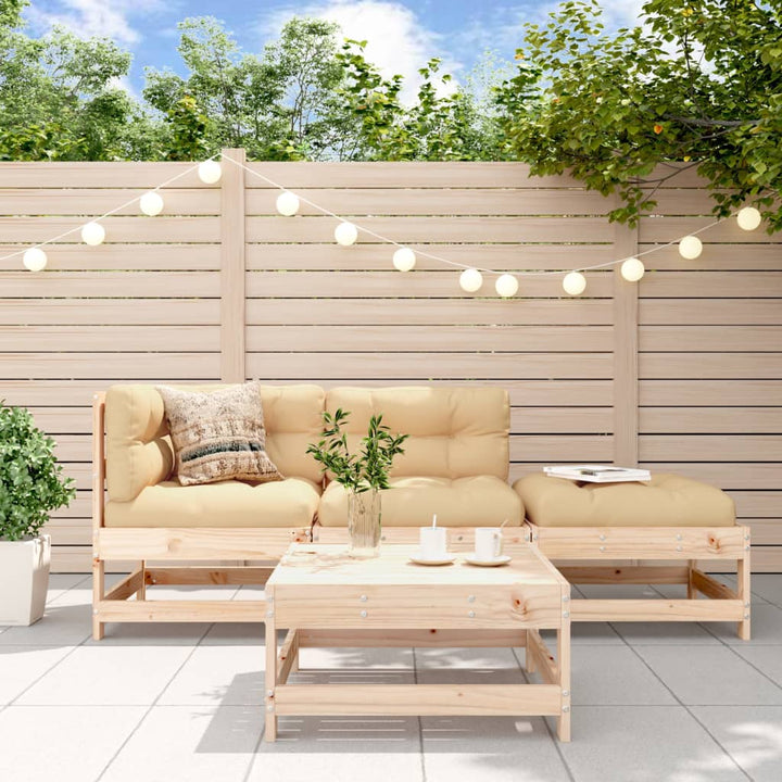 Set Mobilier Relaxare Grădină, 4 Piese, Lemn Masiv Douglas
