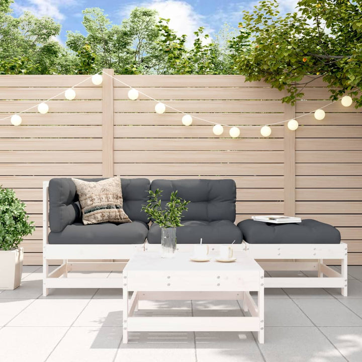Set Mobilier Relaxare Grădină, 4 Piese, Lemn Masiv Douglas