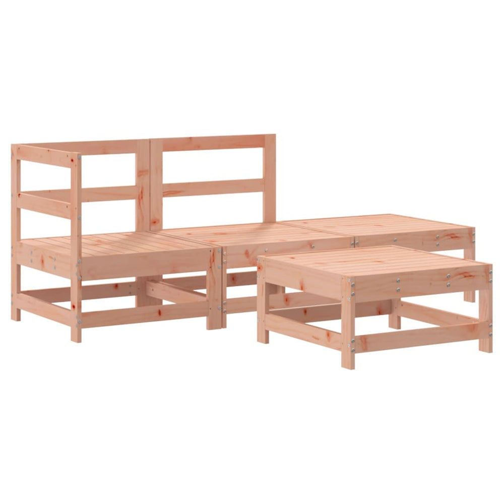 Set Mobilier Relaxare Grădină, 4 Piese, Lemn Masiv Douglas