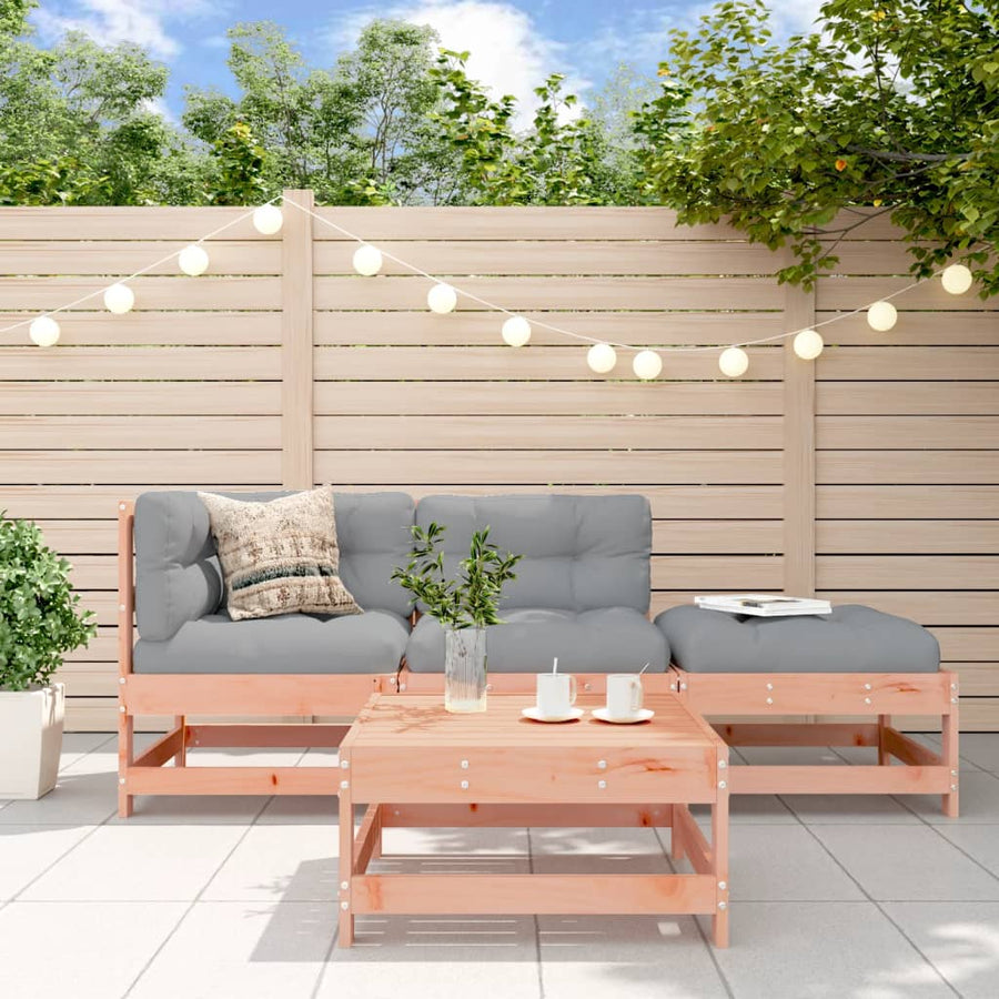 Set Mobilier Relaxare Grădină, 4 Piese, Lemn Masiv Douglas