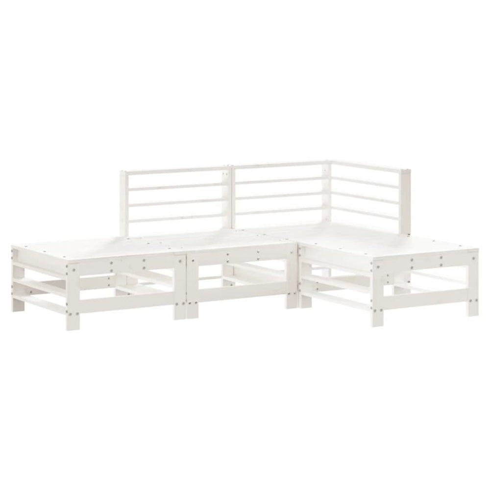 Set Mobilier Relaxare De Grădină, 4 Piese, , Lemn Masiv Pin