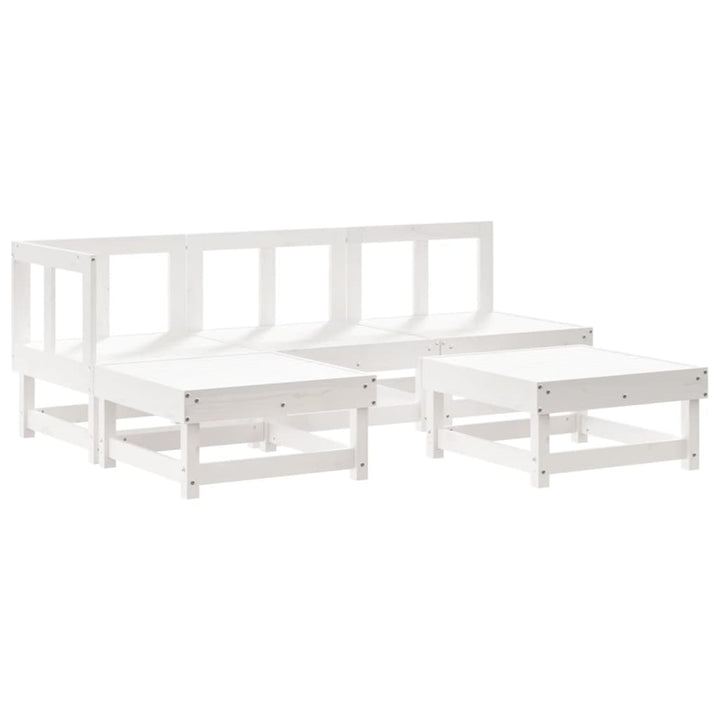 Set Mobilier Relaxare De Grădină 5 Piese Lemn Masiv De Pin