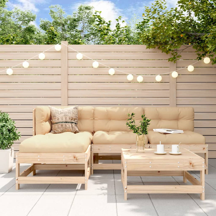 Set Mobilier Relaxare Pentru Grădină 5 Piese Lemn De Pin Tratat