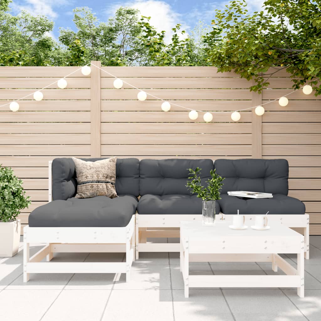 Set Mobilier Relaxare Pentru Grădină 5 Piese Lemn De Pin Tratat