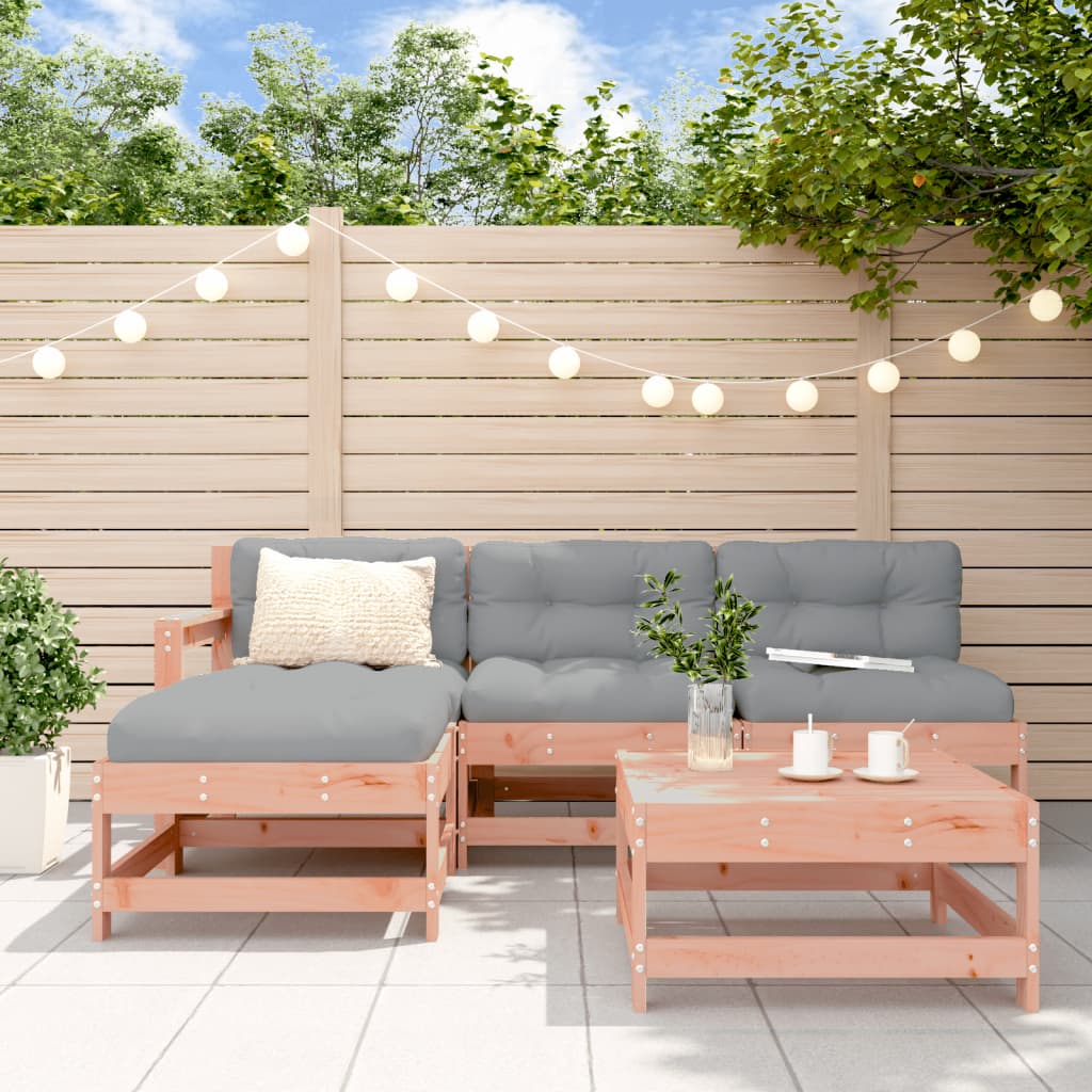 Set Mobilier Relaxare De Grădină 5 Piese Lemn Masiv De Pin