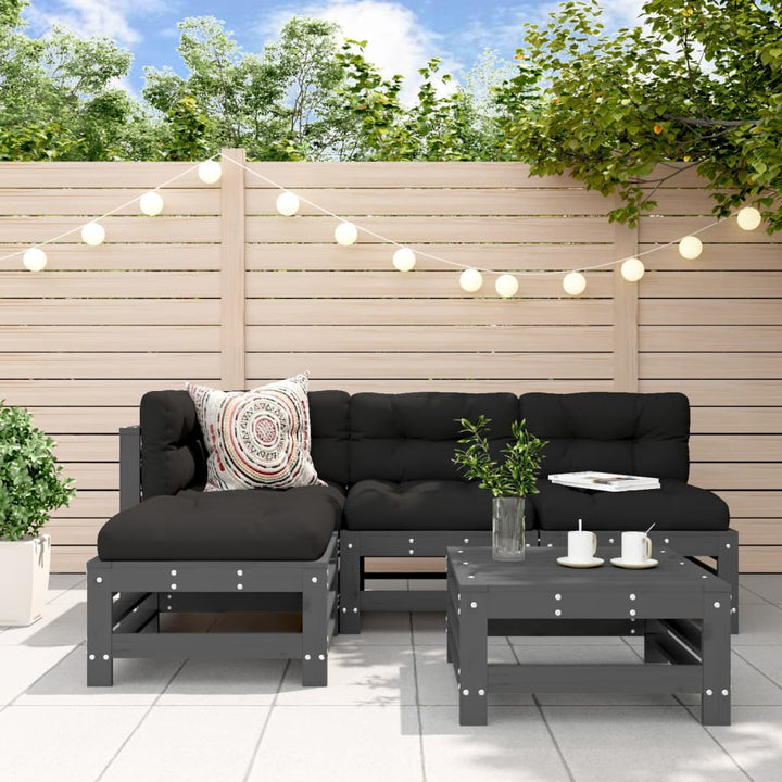 Set Mobilier Relaxare De Grădină, 5 Piese, Lemn Masiv Douglas