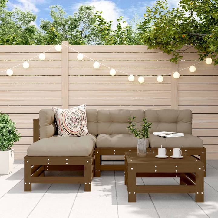 Set Mobilier Relaxare De Grădină, 5 Piese, Lemn Masiv Douglas