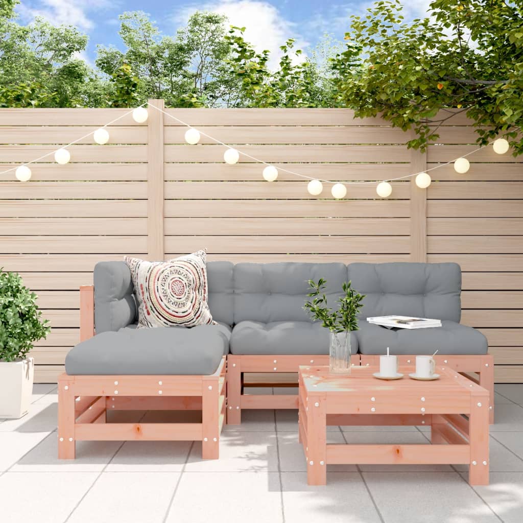 Set Mobilier Relaxare De Grădină 5 Piese Lemn Masiv De Pin