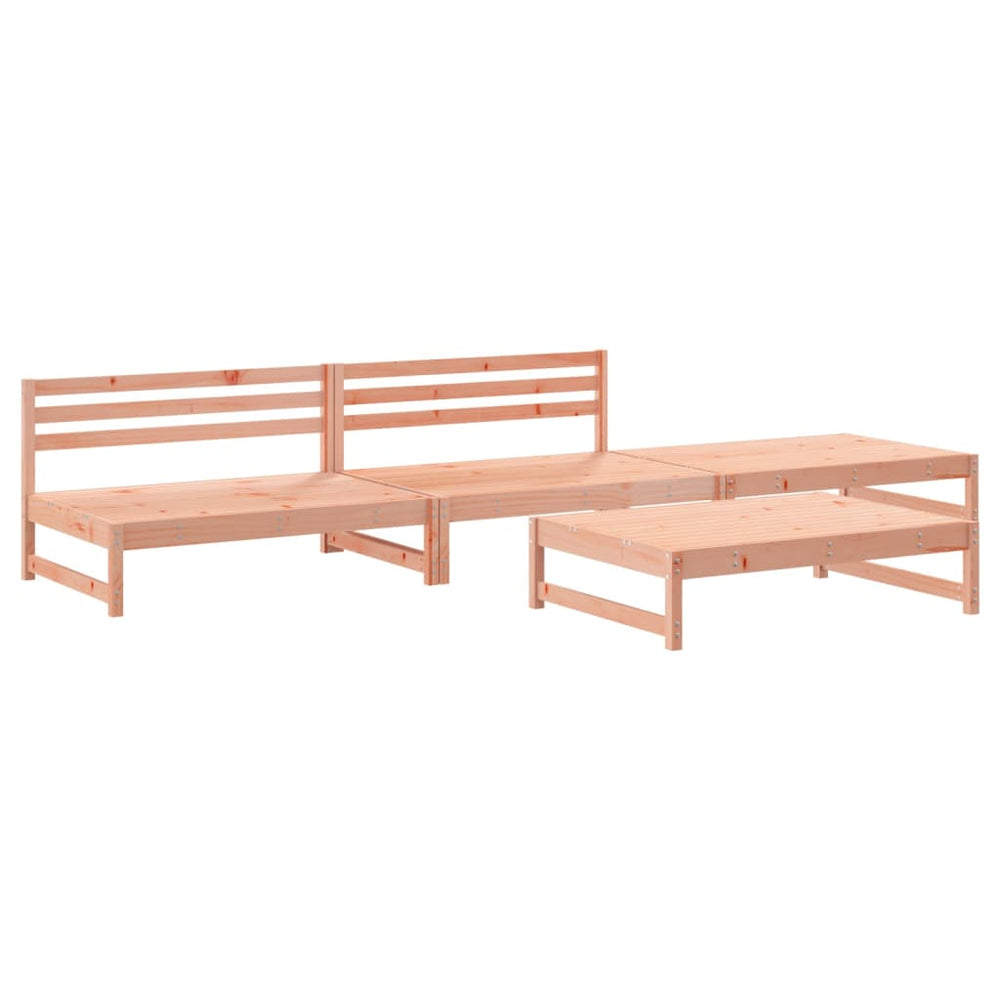 Set Mobilier Relaxare Grădină, 4 Piese, Lemn Masiv Douglas