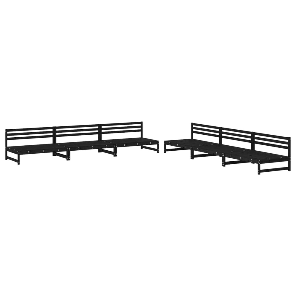 Set Mobilier Relexare Grădină, 6 Piese, , Lemn Masiv Pin