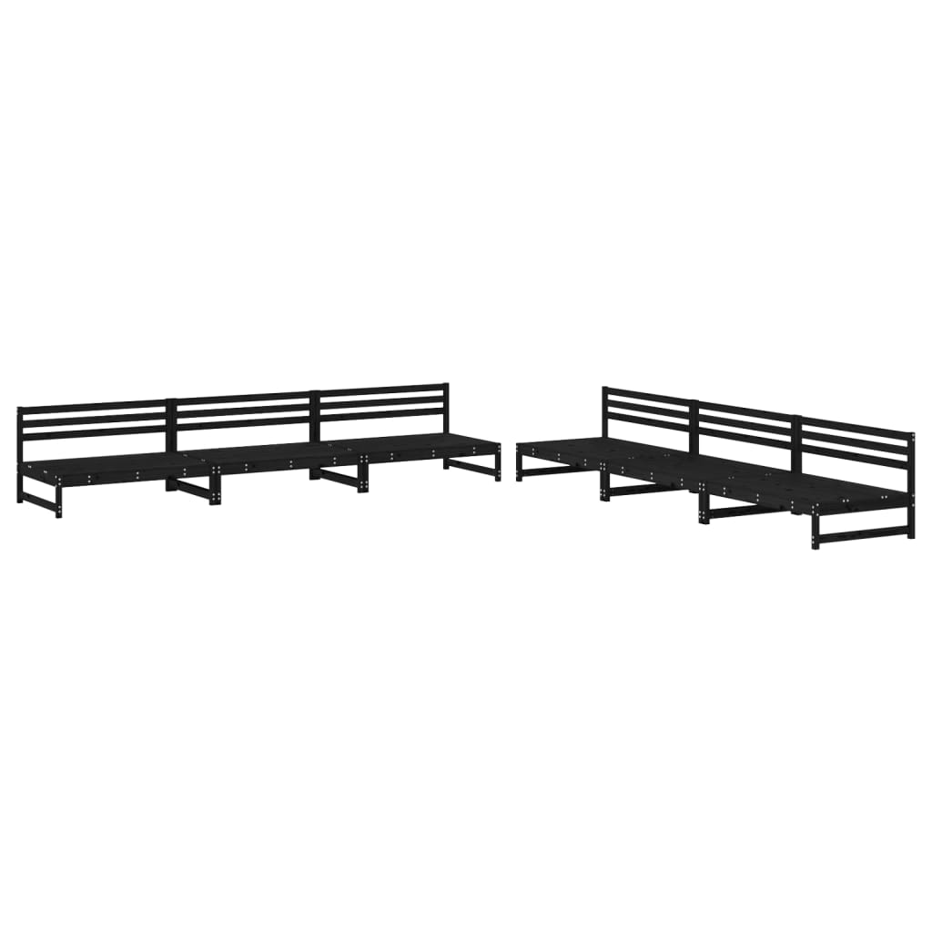 Set Mobilier Relexare Grădină, 6 Piese, , Lemn Masiv Pin