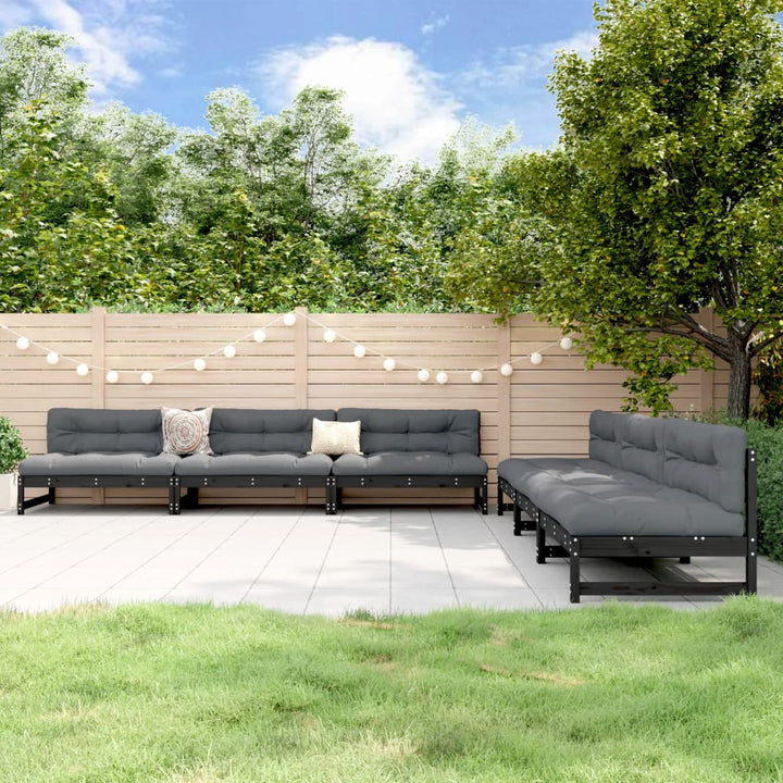 Set Mobilier Relexare Grădină, 6 Piese, , Lemn Masiv Pin