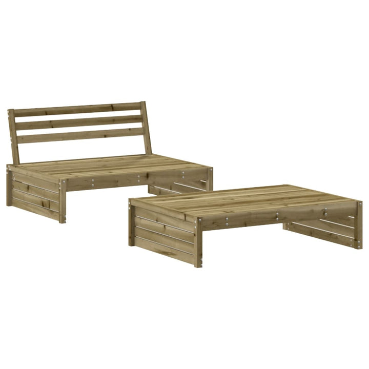 Set Mobilier Relaxare De Grădină, 2 Piese, Lemn De Pin Tratat