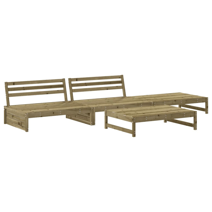 Set Mobilier Relaxare De Grădină, 4 Piese, Lemn De Pin Tratat