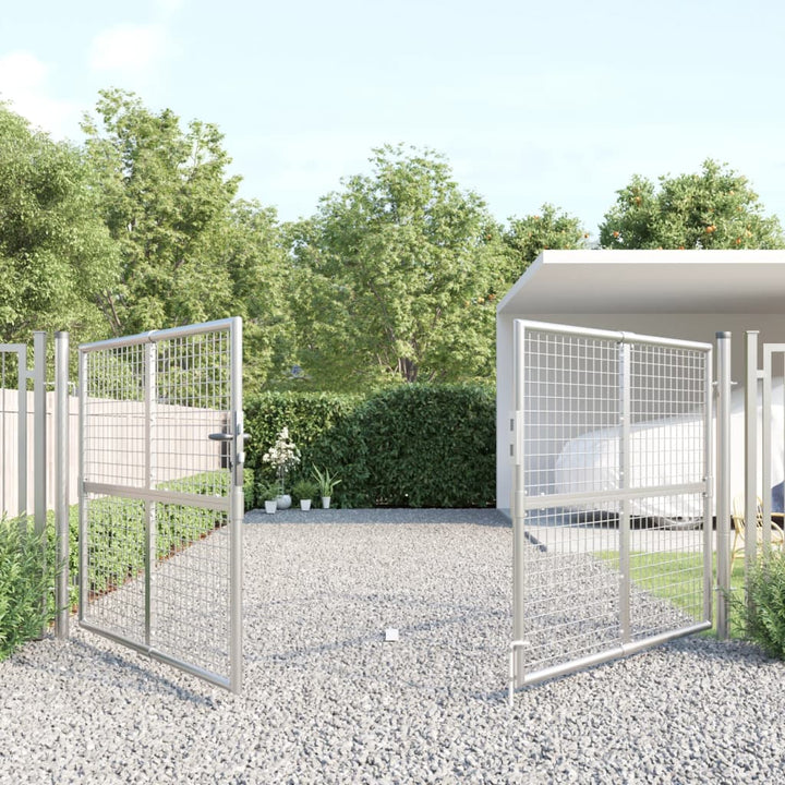 Poartă De Grădină Din Plasă Argintie 300X175 Cm Oțel Galvanizat