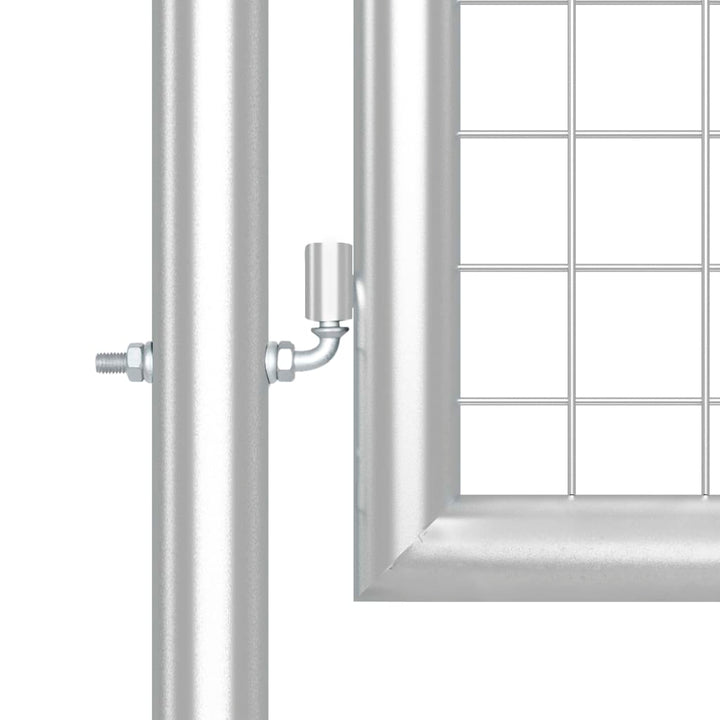Poartă De Grădină Din Plasă Argintie 300X175 Cm Oțel Galvanizat