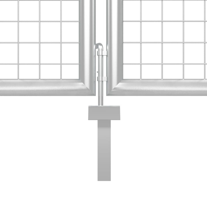 Poartă De Grădină Din Plasă Argintie 300X175 Cm Oțel Galvanizat