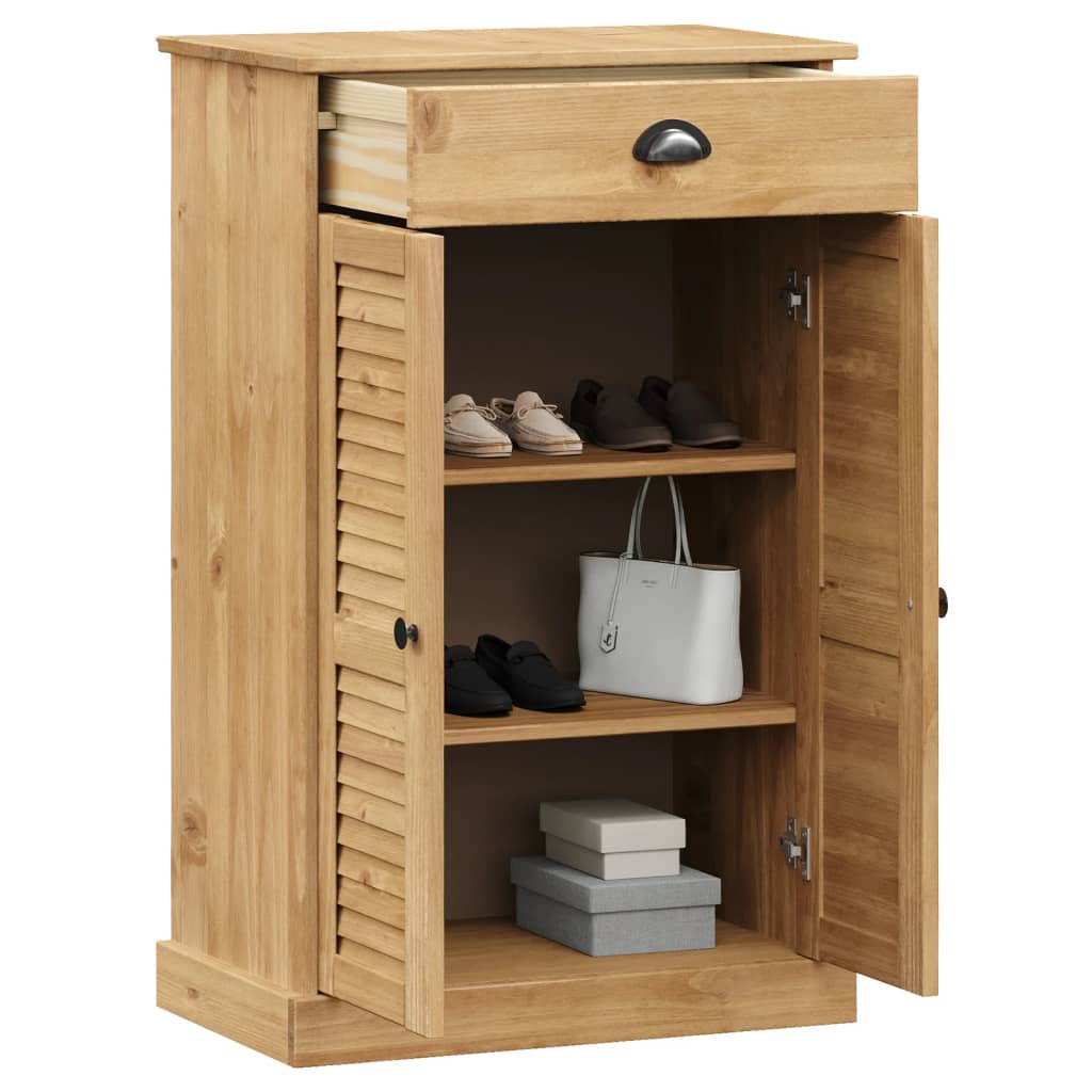 Dulap De Pantofi Vigo, 60X35X96 Cm, Lemn Masiv De Pin