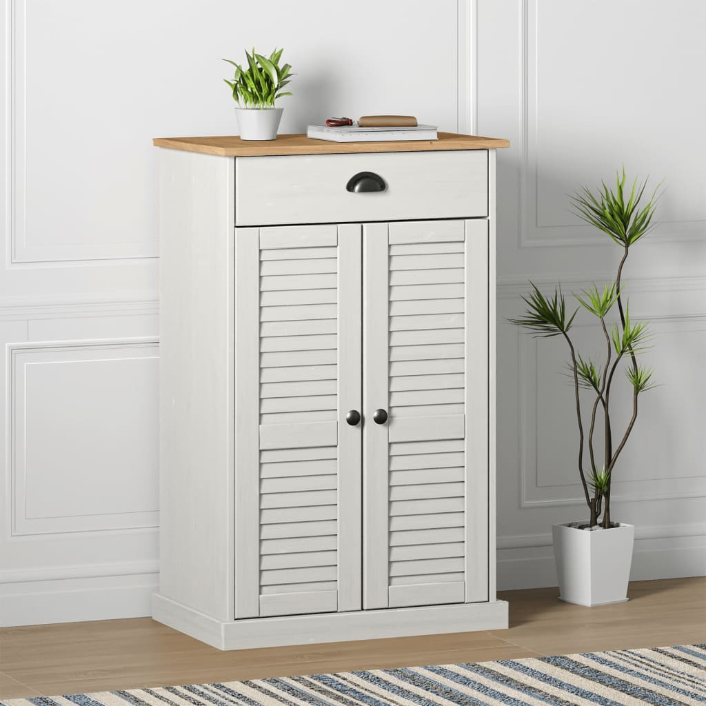 Dulap De Pantofi Vigo, 60X35X96 Cm, Lemn Masiv De Pin