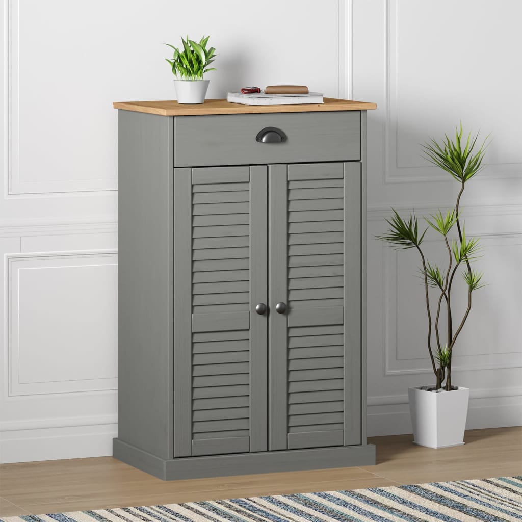 Dulap De Pantofi Vigo, 60X35X96 Cm, Lemn Masiv De Pin